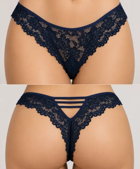 Calcinha renda detalhe com tiras