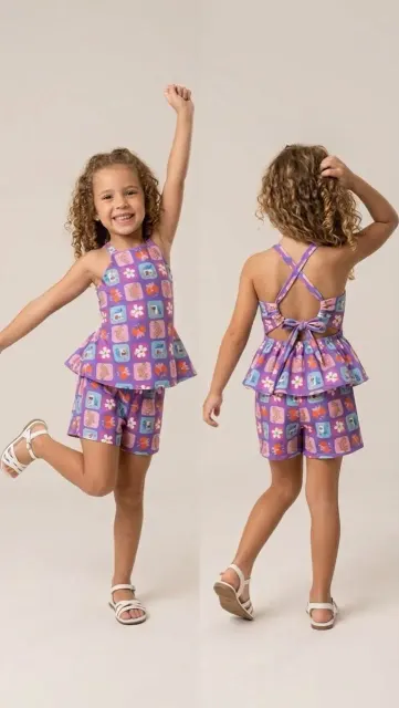 CONJUNTO BLUSA AMARRAÇÃO COSTAS