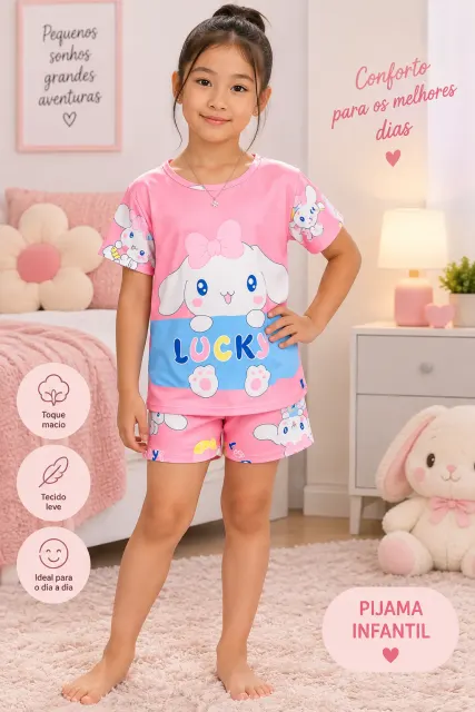 Pijama infantil feminino