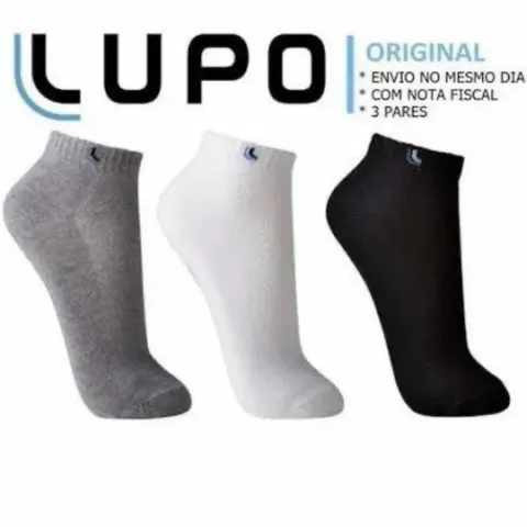 Kit com 03 pares de meias lupo (masculina)